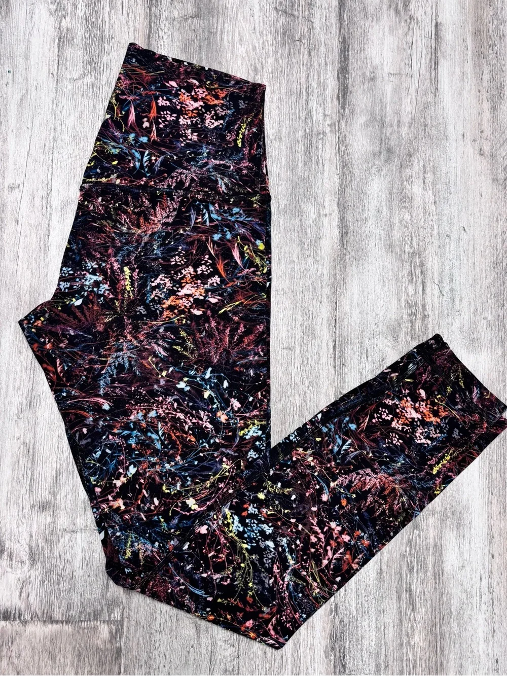 Lululemon Align Pant II Leggings Foliage Overlay Multi High Rise Size 4